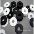 Mittatilaustyönä valmistetut kirkkaat valkoiset mustat muoviset litteät nailonaluslevyt